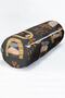 Digital Printed Filled with Abstract Motif - Zippered Suede Cylinder Round Pillow Throw Pillow - 4