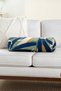Green Navy Blue Colored Special Design with Inner Padding - Zippered Suede Cylinder Roll Pillow Throw Pillow - 2