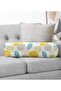 Modern Zippered Suede Cylinder Circle Pillow Throw Pillow with Leaf Motif on Colorful Floor - 2