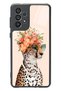 Samsung A73 Influencer Glossy Phone Case with Leopard Cat Design