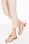 Women's Beige Genuine Leather Anatomical Sole Casual Shoes - 2