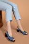 Genuine Leather Heeled Shoes Vdt.211 - Blue - 36 - 3