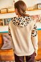 Women's Beige Leopard Fleece Detailed Thick Sweatshirt with Fleece Inside SWT-19000470 - 5