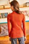 Women's Tile Zippered Turtleneck Lycra Blouse BLZ-19001155 - 6