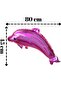 Balloon Dolphin Shaped Foil Balloon Pink Color - 3