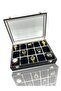 Richbox 15-Piece Watch Box Black/white Decorative Corner Protected