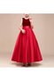 Girl Child Red Velvet Party Birthday Ball Gown Graduation Satin Skirt Princess Evening Dress - 2