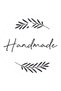 50 Pieces (4 Cm) Handmade Non-Adhesive Printed Label / Wedding Engagement Wedding Gift Label / Round - 4