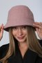 Powder Curly Plush Bucket Women's Hat - 4