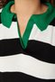 Green Polo Neck Striped Knitwear Sweater TBBAW23AN00045 - 2