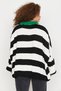 Green Polo Neck Striped Knitwear Sweater TBBAW23AN00045 - 5