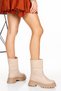 Nut Leather Look Pull Non-Slip Sole Wide Mouth Skin Women's Boots Bootie - 3