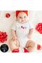 Heart-shaped Organic Printed Snap-Fastened Baby Bodysuit - 3