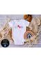 Heart-shaped Organic Printed Snap-Fastened Baby Bodysuit - 4
