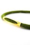 Pistachio Green Knitted Rope Yellow Metal Magnet Men's Bracelet M026k - 3
