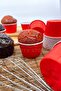 Red 50-Piece Cake Mold 6.5x4 Cm Hard Cardboard Muffin Mold Cupcake Capsule - 5