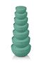Round Bowl with Lid Set of 7 14 Pieces Pastel Green - 2