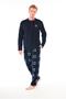 Lower Pajamas Plaid Checked Fleece Men's Pajama Set