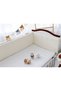 Cream 80x130 Waffle Pique Fabric Crib Edge Protection / Crib Sponge Barrier Protector - 5
