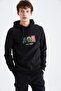 Slim Fit Kapüşonlu Sweatshirt