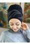 Black Colored Fan Model Jewelled Ready Bonnet - 2