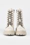 Women's Beige Genuine Leather Lace-up Boots & Booties - 3