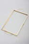 25x15cm Brass Gold Covered Glass Promise Engagement Serving Kitchen Ring Presentation Tray Groom Coffee Organization - 3