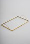 25x15cm Brass Gold Covered Glass Promise Engagement Serving Kitchen Ring Presentation Tray Groom Coffee Organization - 5