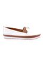 Women's Flat Buckle Comfort Shoes White Leather 812143246