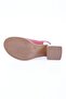 Red Genuine Leather Thick Heeled Women's Sandals - 231153219 - 5