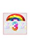 Rainbow Themed Macaron Balloon 3 Year Birthday Party Set