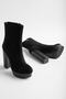 Shoes Women's Platform Thick Heeled Faux Leather Boots - 3