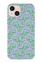 حافظة هاتف من جلد الغزال بتصميم ديناصور أخضر متوافقة مع هاتف Iphone 14