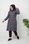 Women's Long Padded Black Puffer Coat - 2