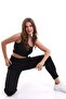 Scuba Diver Jogger Sweatpants High Waist Wide Belt Leg Pleat Detailed - 7