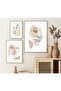 Wooden 3-Panel Framed Abstract Painting Qmmt35