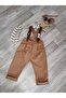 Teddy Bear Concept Boy's Tan Brown Striped Trousers Salopet