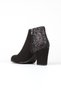 Starly Black Luxury Suede Back Detailed Heeled Boots Bottie - 6