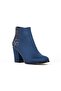Starly Navy Blue Luxury Suede Back Detailed Heeled Bottie - 3