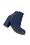 Starly Navy Blue Luxury Suede Back Detailed Heeled Bottie - 7