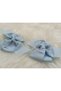 2-Piece Baby Blue Sturdy Ribbon Bow with Satin Buckle Clip Handmade - 2