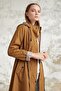 Lined Stripe Pattern Trench Coat - Tan - 2