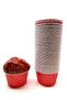 Red 50-Piece Cake Mold 6.5x4 Cm Hard Cardboard Muffin Mold Cupcake Capsule - 8