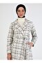 Belt Detailed Patterned Cap - Ecru - - 2