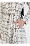 Belt Detailed Patterned Cap - Ecru - - 5