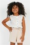 Girl's Polka Dot Buttoned Front Blouse - 4