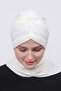 وشاح حجاب مزين باللؤلؤ - إكرو - 5
