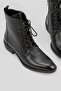 Women's Black Genuine Leather Lace-up Boots & Booties - 2