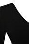 Black Fitted Off Shoulder Corded Cotton Stretch Knitted Blouse TWOAW23BZ00475 - 11