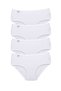 4 Pieces Passion Women High Waist Bato Thin Rubber Panties White